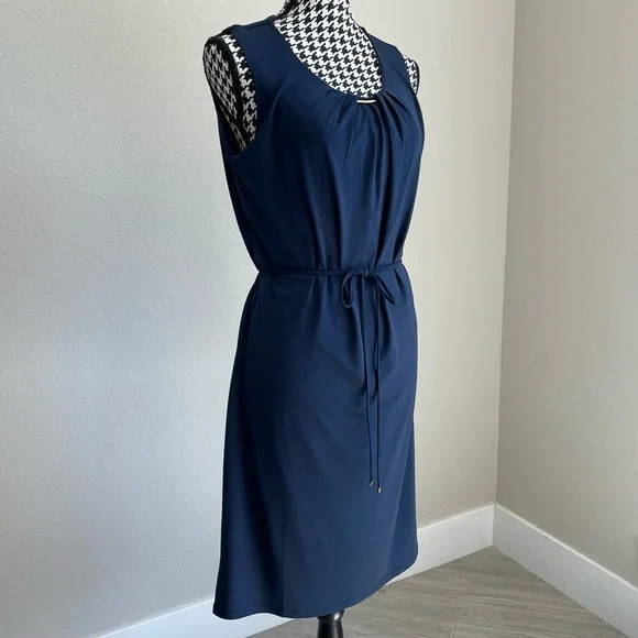 navy and gold casual dress NicoBlu Palmira Short Shift Dress in Robin Egg Blue and Gold Embellishment 6 main image 1